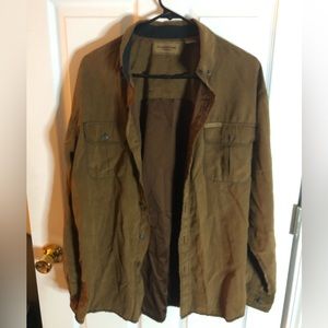 Men’s Clearwater Outfitters Shacket, brown, Size M